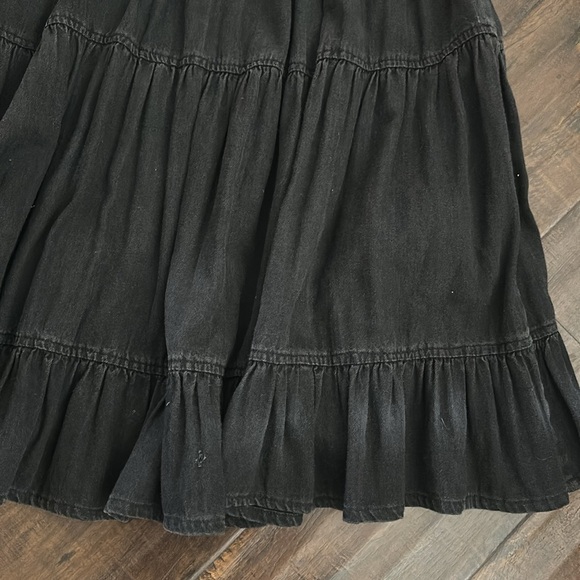 Vintage Midi Distressed Denim Skirt by Gotcha Covered Made In the USA Size M - Picture 3 of 3